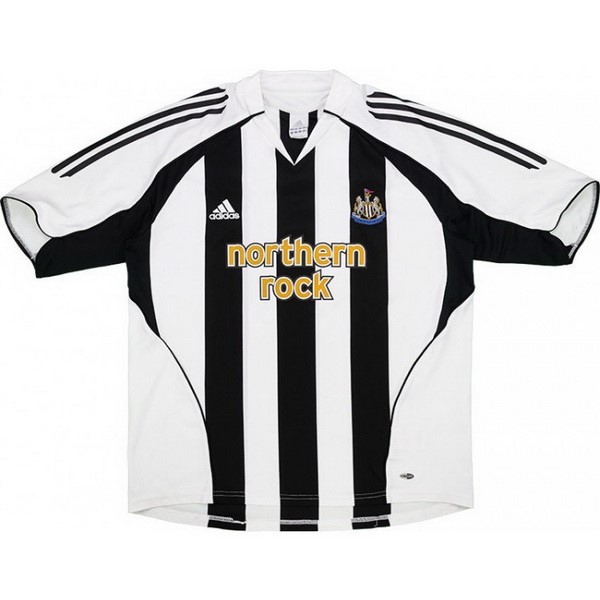 Heimtrikot Thailand Newcastle United Retro 2005 2006 Schwarz Weiß Günstige Fußballtrikots